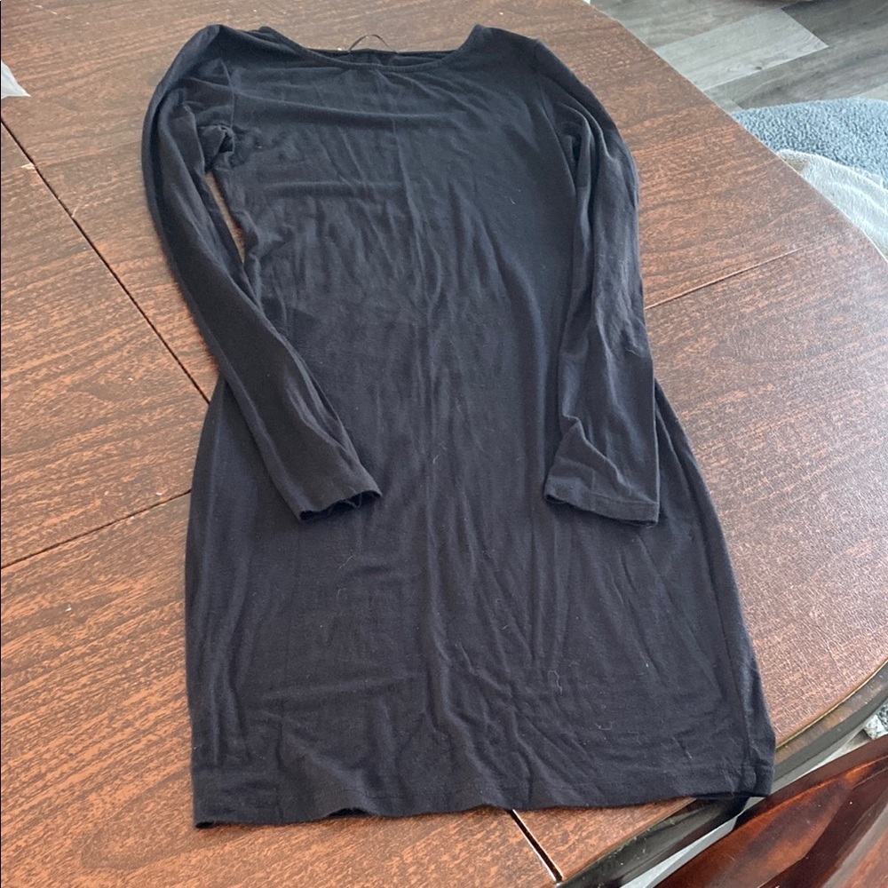 Lulu's Black Bodycon Long Sleeve Dress for Casual Occasions